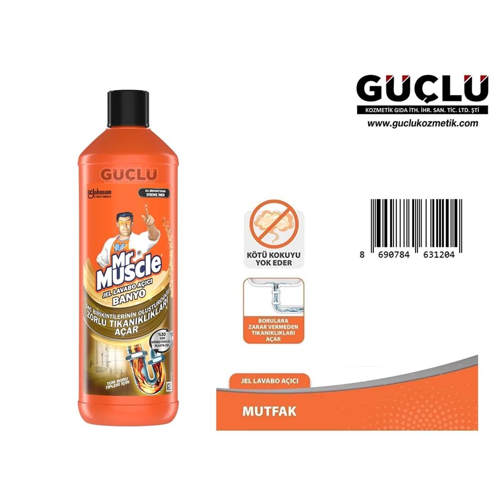 MR MUSCLE JEL LAVABO AÇICI 1LT*12Lİ
