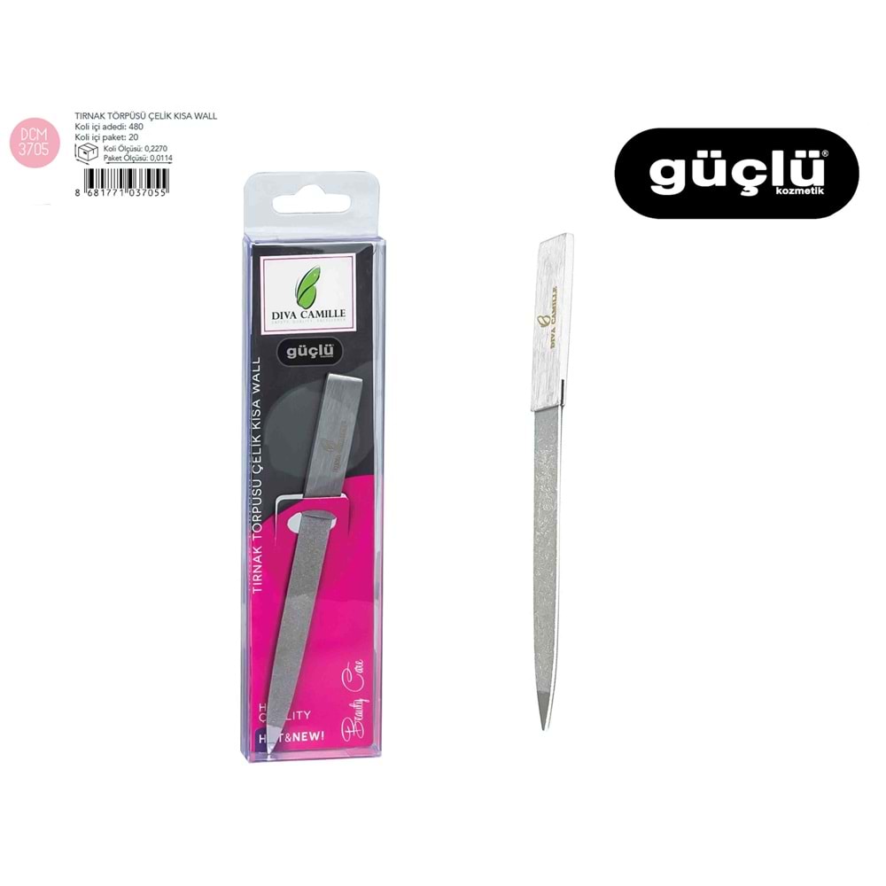 DİVA CAMİLLE TIRNAK TÖRPÜ ÇELİK KISA WALL DCM-3705*24LÜ
