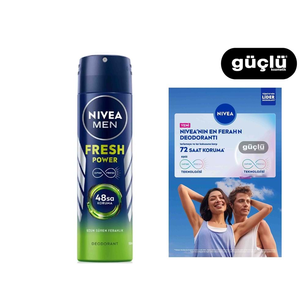 NİVEA DEO ERK 150ML FRESH POWER*6LI