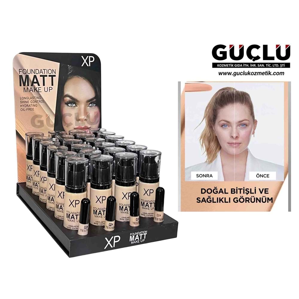 XP UZUN CAM FOUNDATION 30ML (1-2) FA-2028*24LÜ