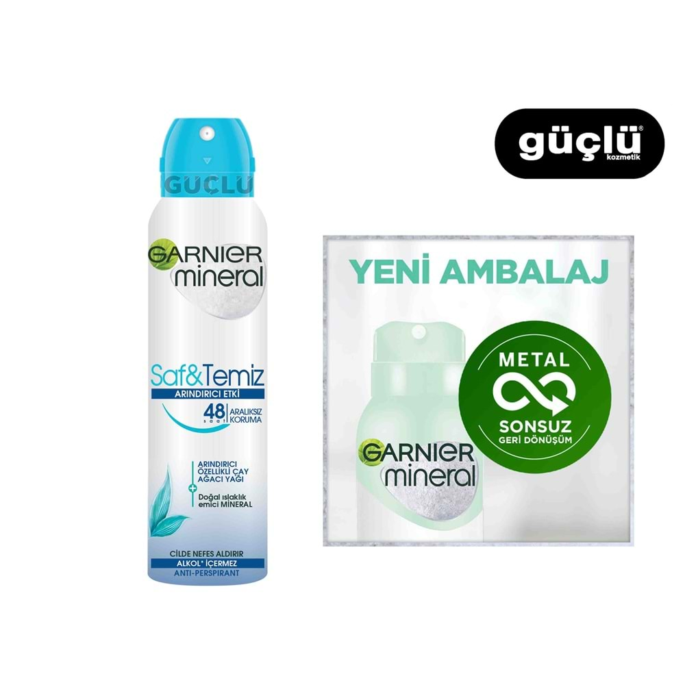 GARNİER DEO 150ML KDN SAF&TEMİZ ARINDIRICI*6LI