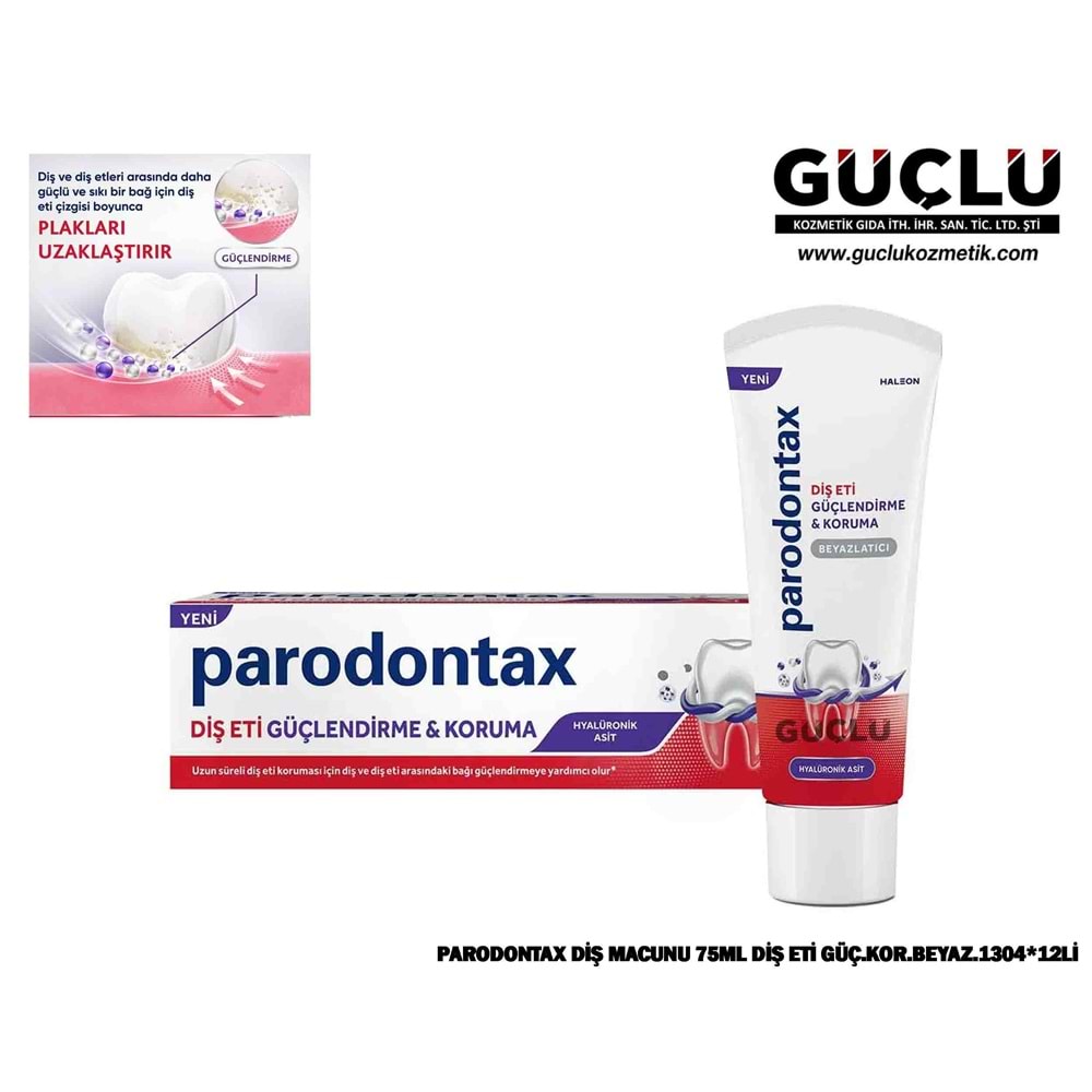PARODONTAX DİŞ MACUNU 75ML GELİŞTİRİLMİŞ TAT BEYAZ. 2298*12Lİ
