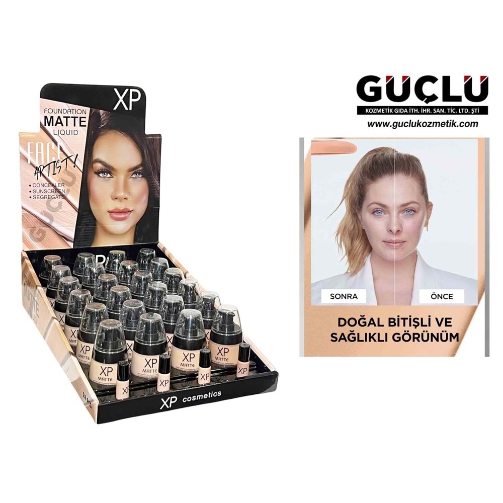 XP YUVARLAK CAM FOUNDATION FACE ARTİST (1-2-3-4) AF 2031*24LÜ