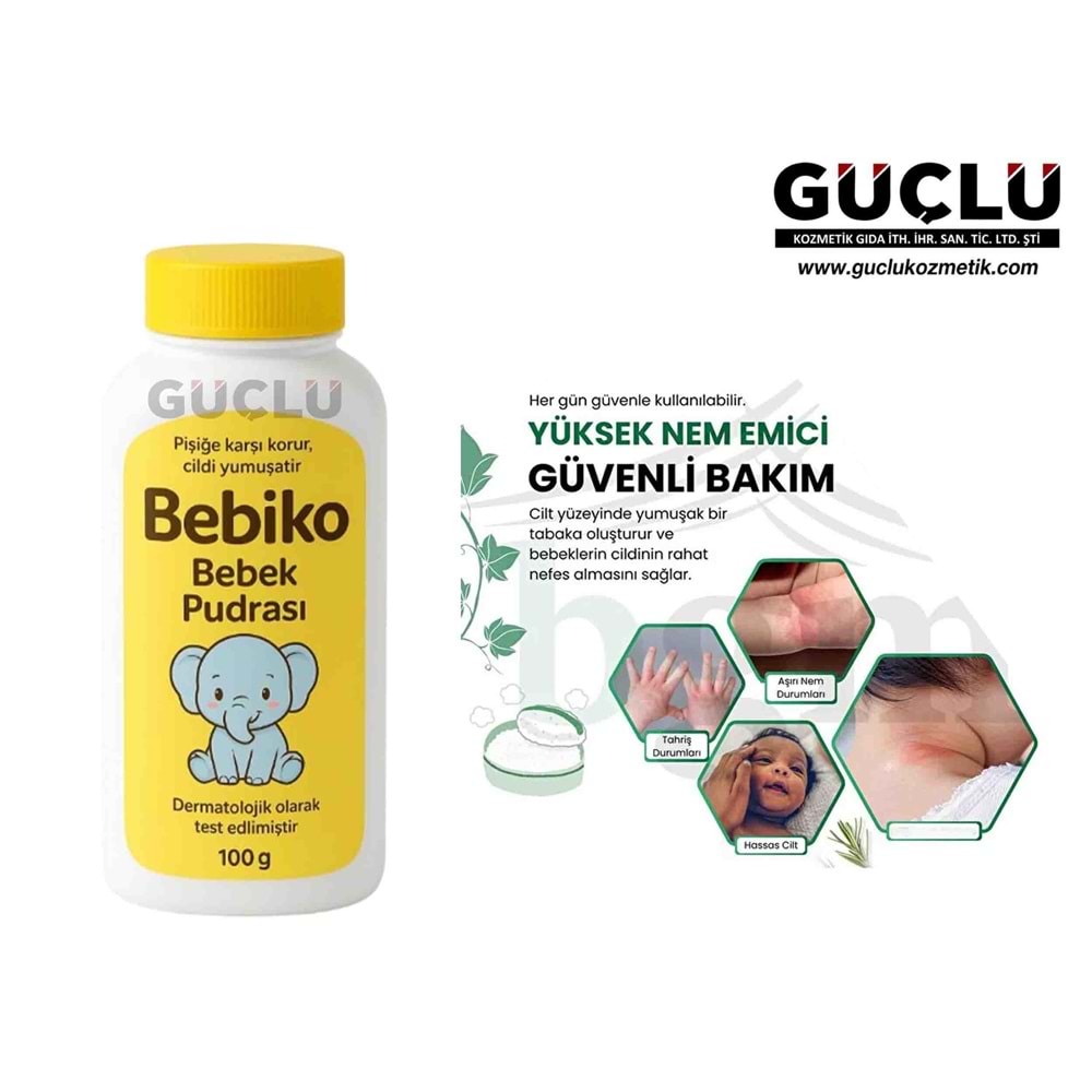 BEBİKO BEBEK PUDRASI 100GR 9025*12Lİ