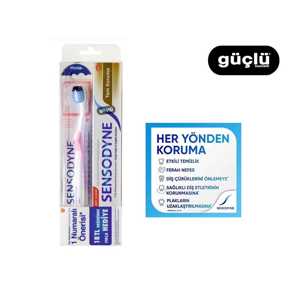 SENSODYNE DİŞ MACUNU TAM KORUMA+ DİŞ FIRÇASI 1635*12Lİ