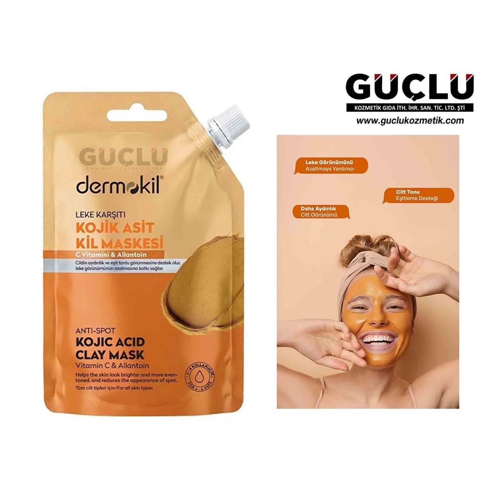 DERMOKİL KİL MASKESİ 30ML SOYULABİLİR KOJİK ASİT 4828*20Lİ