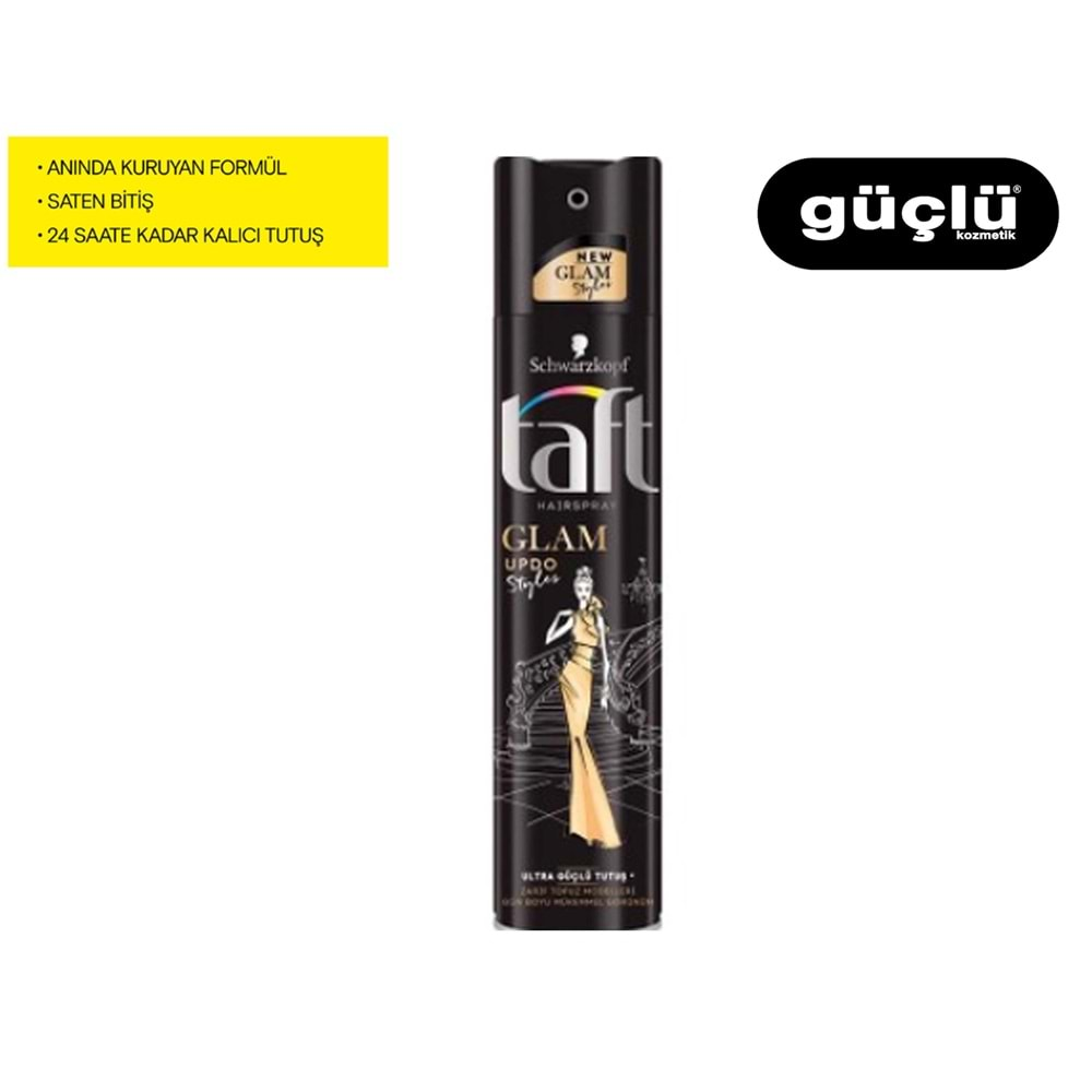 TAFT SAÇ SPERY 250ML GLAM UPDO*10LU