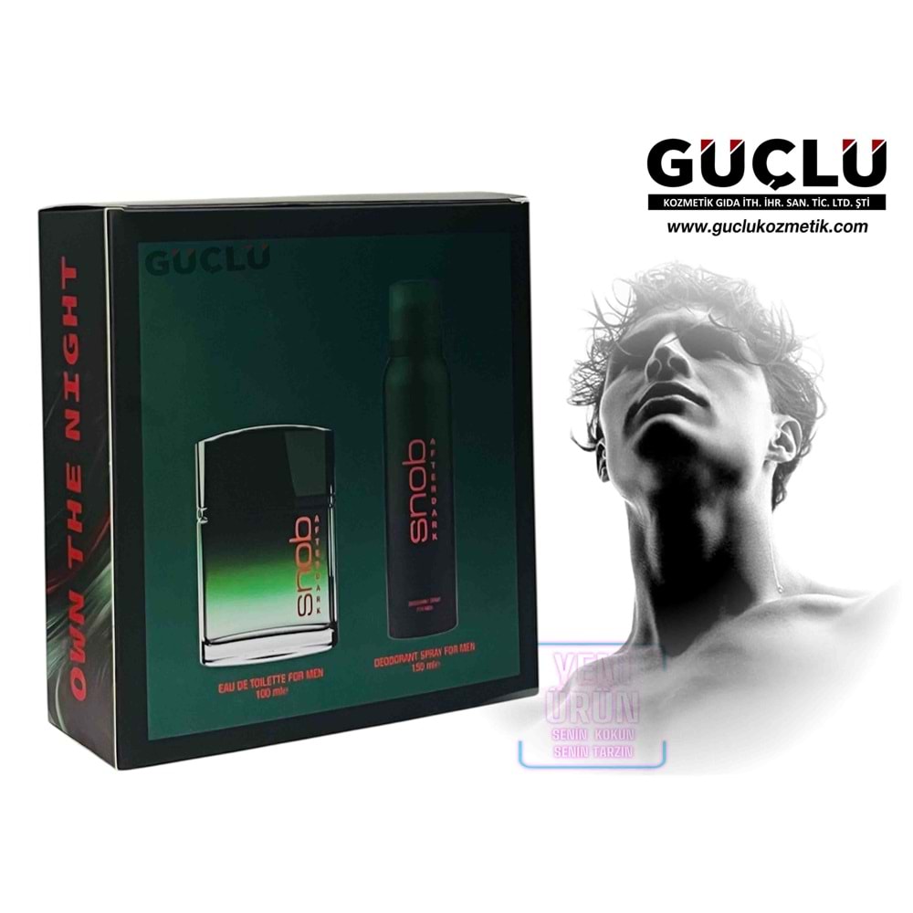 SNOB GIFT SET PARFÜM ERKEK 100ML+150ML DEODORANT AFTER DARK*6LI