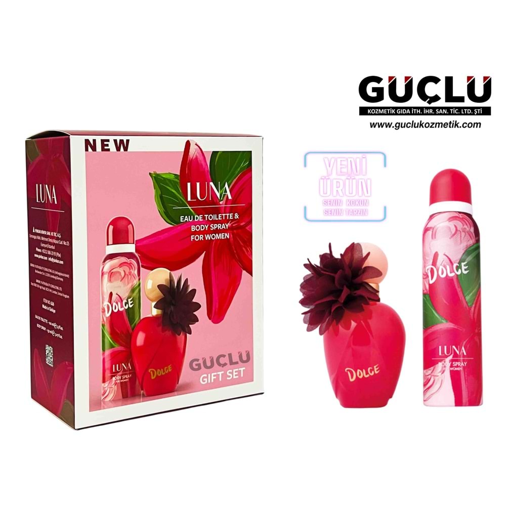 DOLCE GIFT SET PARFÜM KDN 100ML+150ML DEODORANT LUNA*6LI