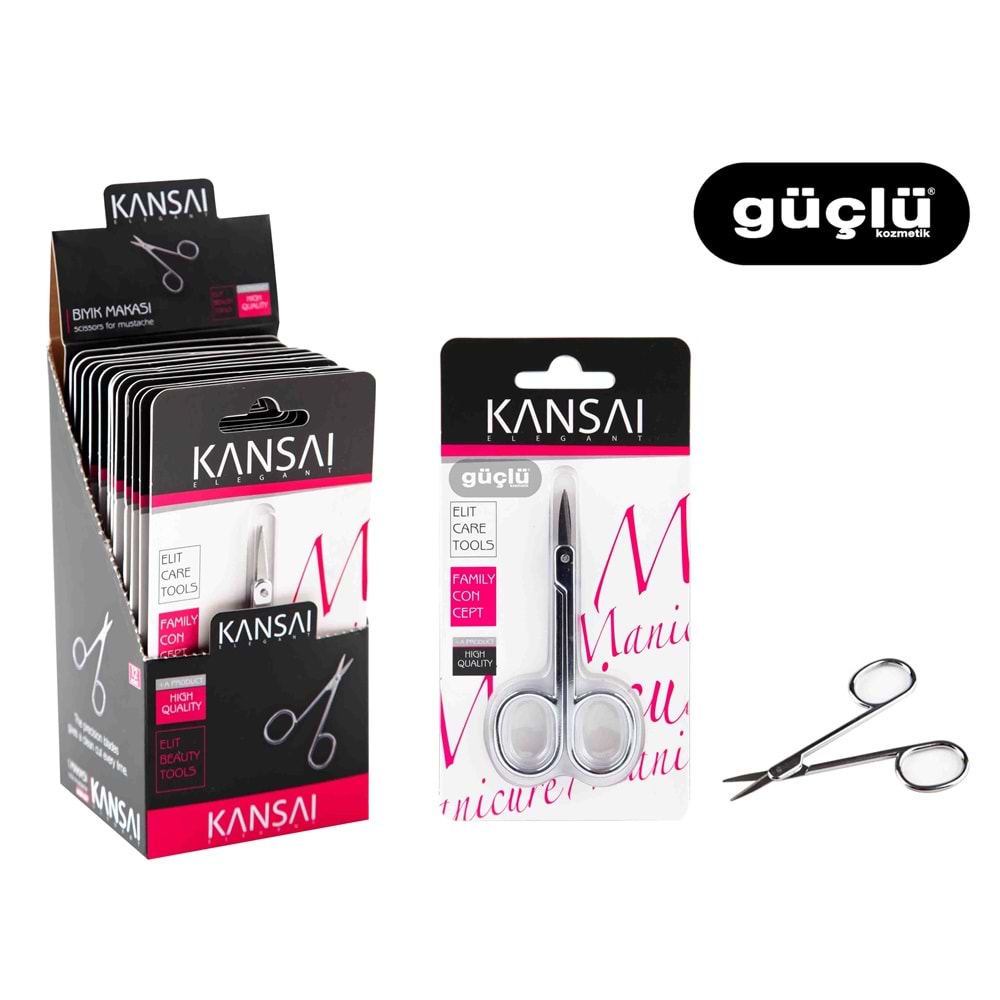 KANSAİ ELEGANT PREMIUM BIYIK MAKAS DÜZ AĞIZ SGB 321*12Lİ