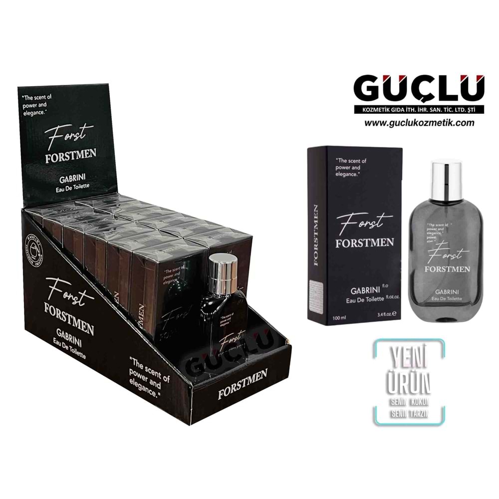 GABRİNİ EDT PARFÜM ERKEK 100ML FORSTMEN BLACK 2584*12Lİ