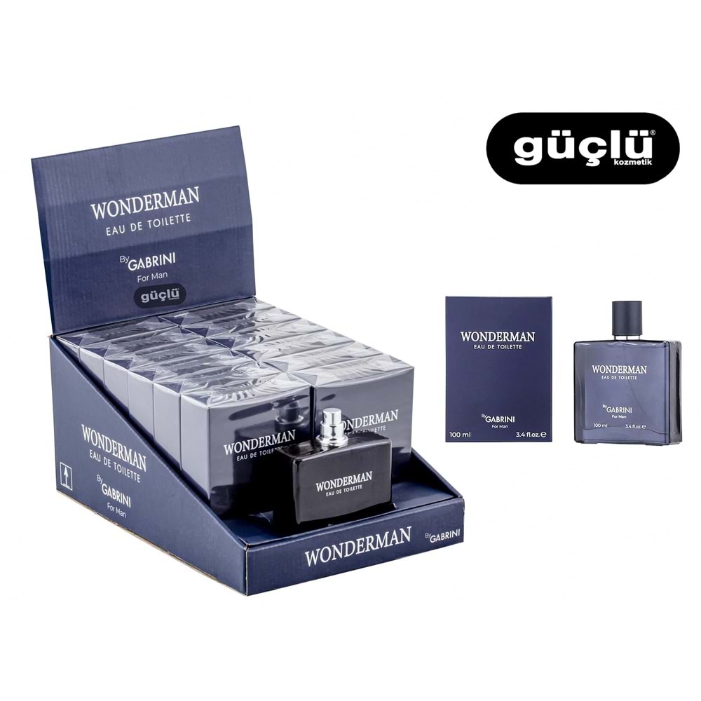 GABRİNİ EDT PARFÜM ERKEK 100ML WONDERMAN 6260*12Lİ
