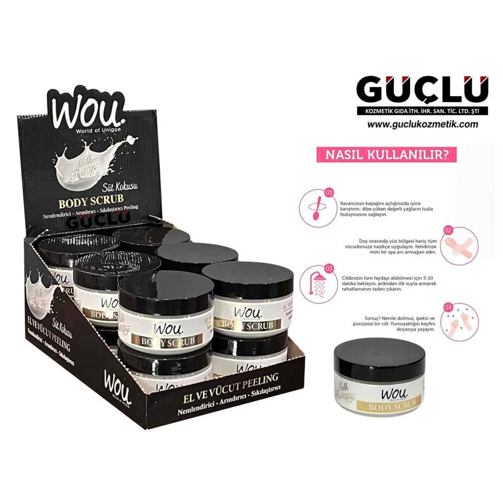 WOU MİLK TRERAPY EL VÜCUT PEELİNG 250ML 5238*12Lİ