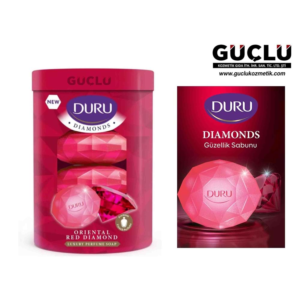 DURU SABUN DİAMONDS 4X90G YAKUT IŞILTISI (KIRMIZI)*16LI