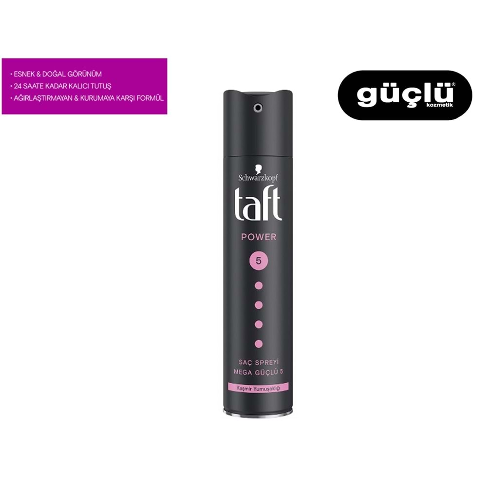TAFT SAÇ SPREYİ 250ML POWER KAŞMİR*10LU