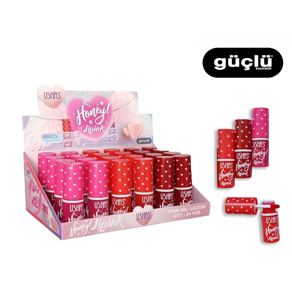 USHAS LİP GLOSS HONEY LİKİT RUJ LG2356*24LÜ