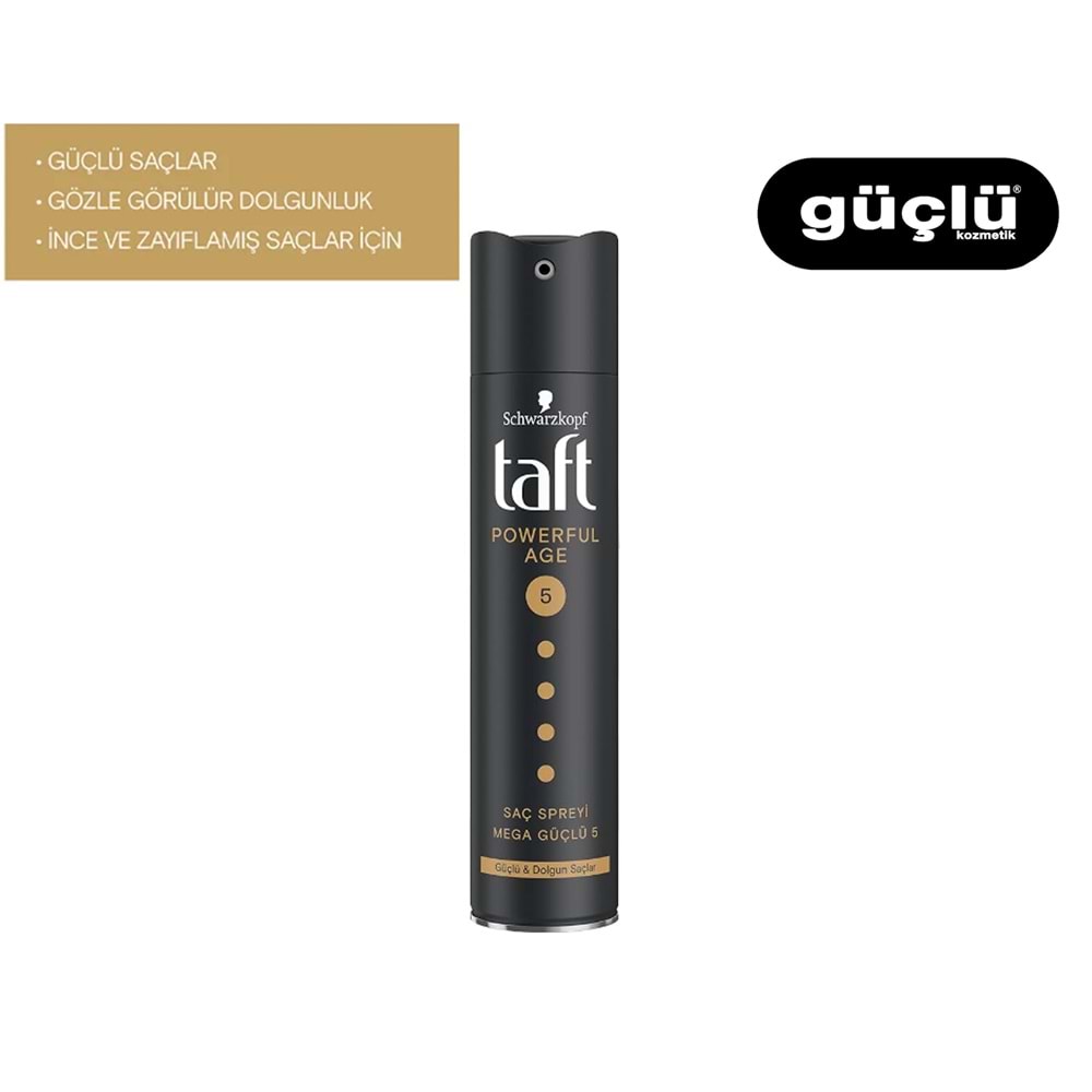 TAFT SAÇ SPREYİ 250ML POWERFUL AGE*10LU