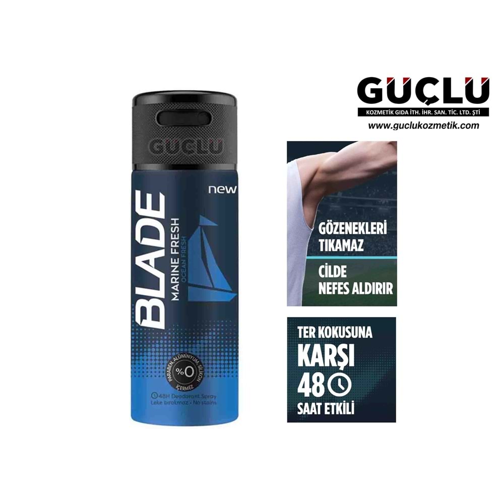 BLADE DEO 150ML MARINE FRESH*6LI