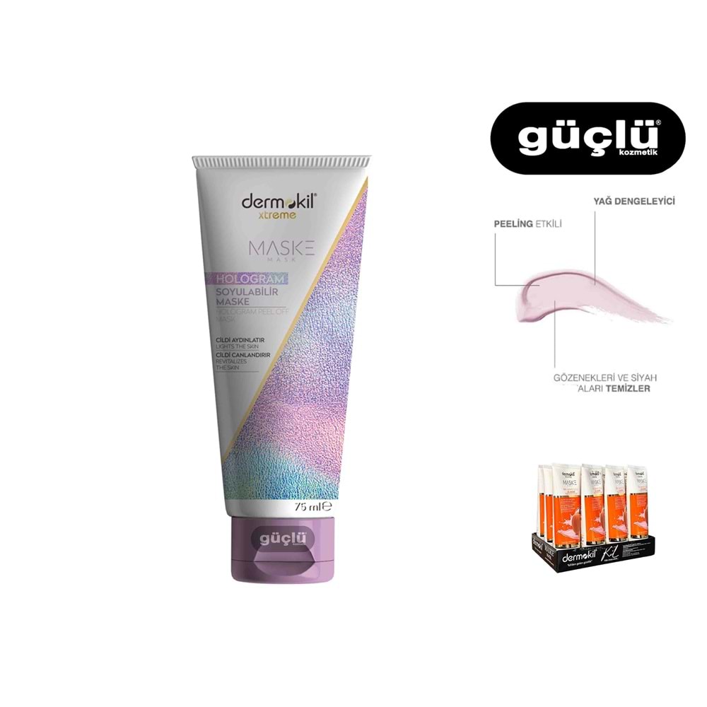 DERMOKİL EXTREME 75ML MASKE SOYULABİLİR HOLOGRAM 1019*12Lİ