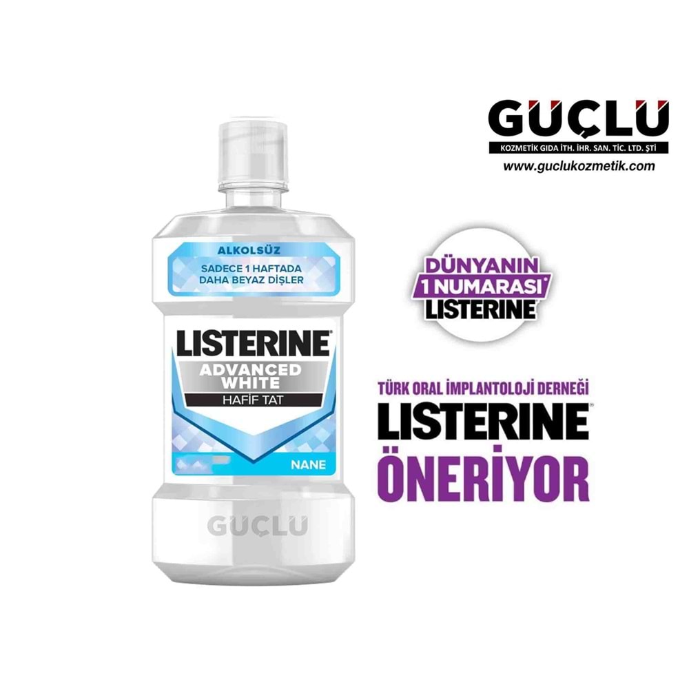 LISTERINE AĞIZ BAKIM SUYU 250ML ADVANCED WHITE HAFİF TAT*6LI