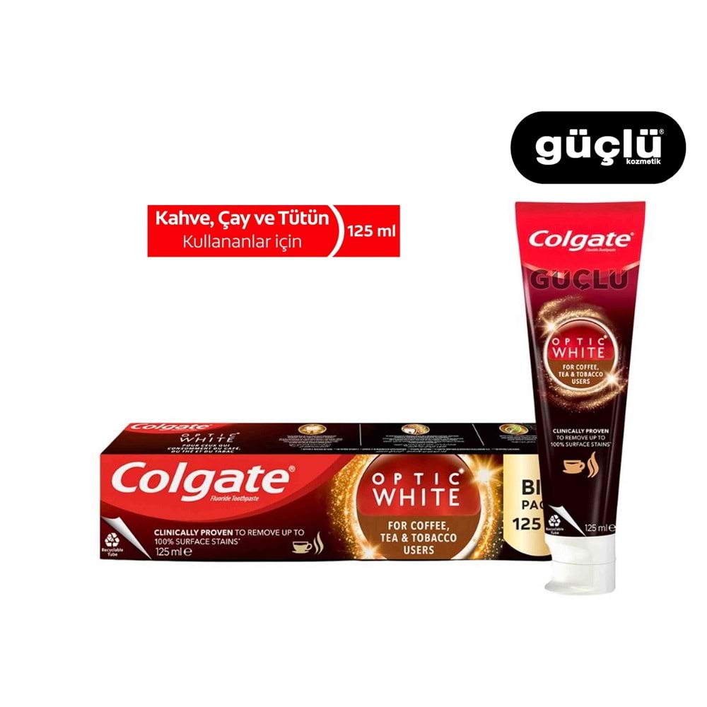 COLGATE DİŞ MACUNU OPTİC WHITE 125ML ÇAY VE KAHVE İÇİNLER 0526*12Lİ