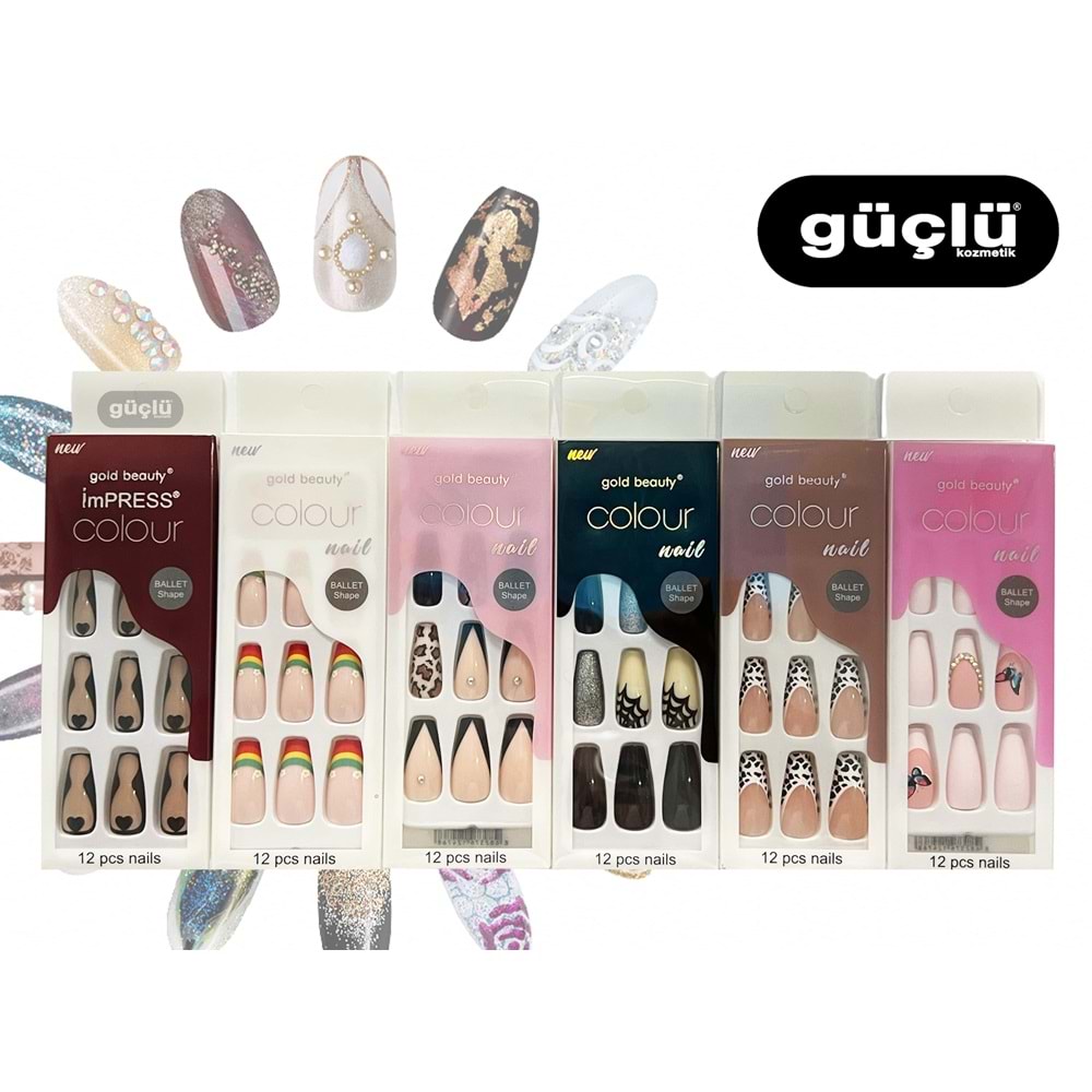 GOLD BEAUTY TAKMA TIRNAK EP 1538*12Lİ