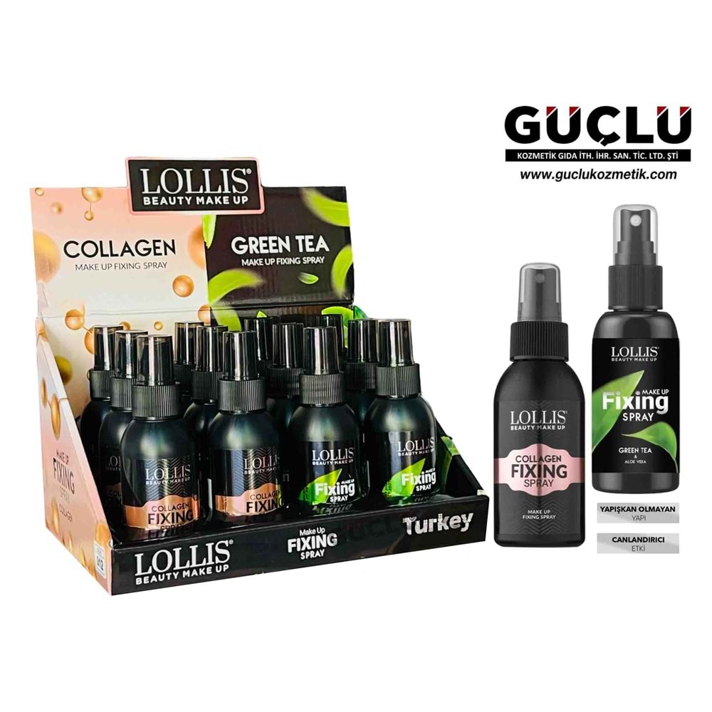 LOLLIS BEAUTY MAKYAJ SABİTLEYİCİ FİXİNG SPREY 100ML LS157*12Lİ