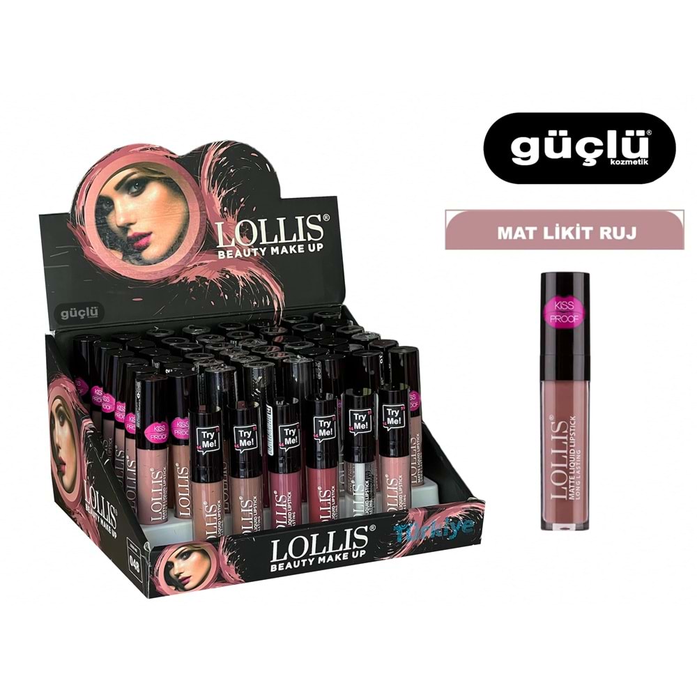 LOLLIS BEAUTY MAT LİKİT RUJ (LİPGLOSS) LP200*48Lİ