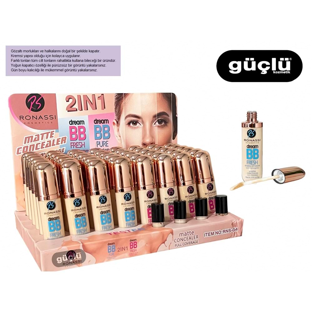 RONASSİ MATTE CONCEALER 2İN 1 BB KAPATICI RNS094*48Lİ