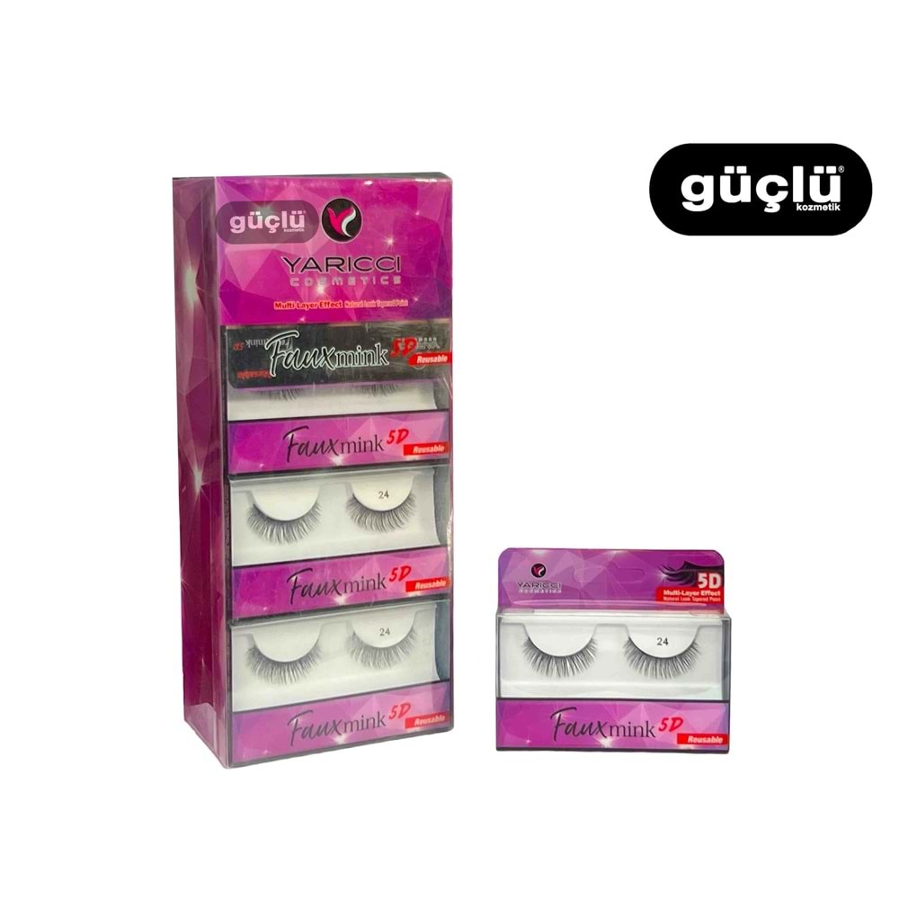 YARICCI TAKMA KİRPİK 5D YCR202*12Lİ