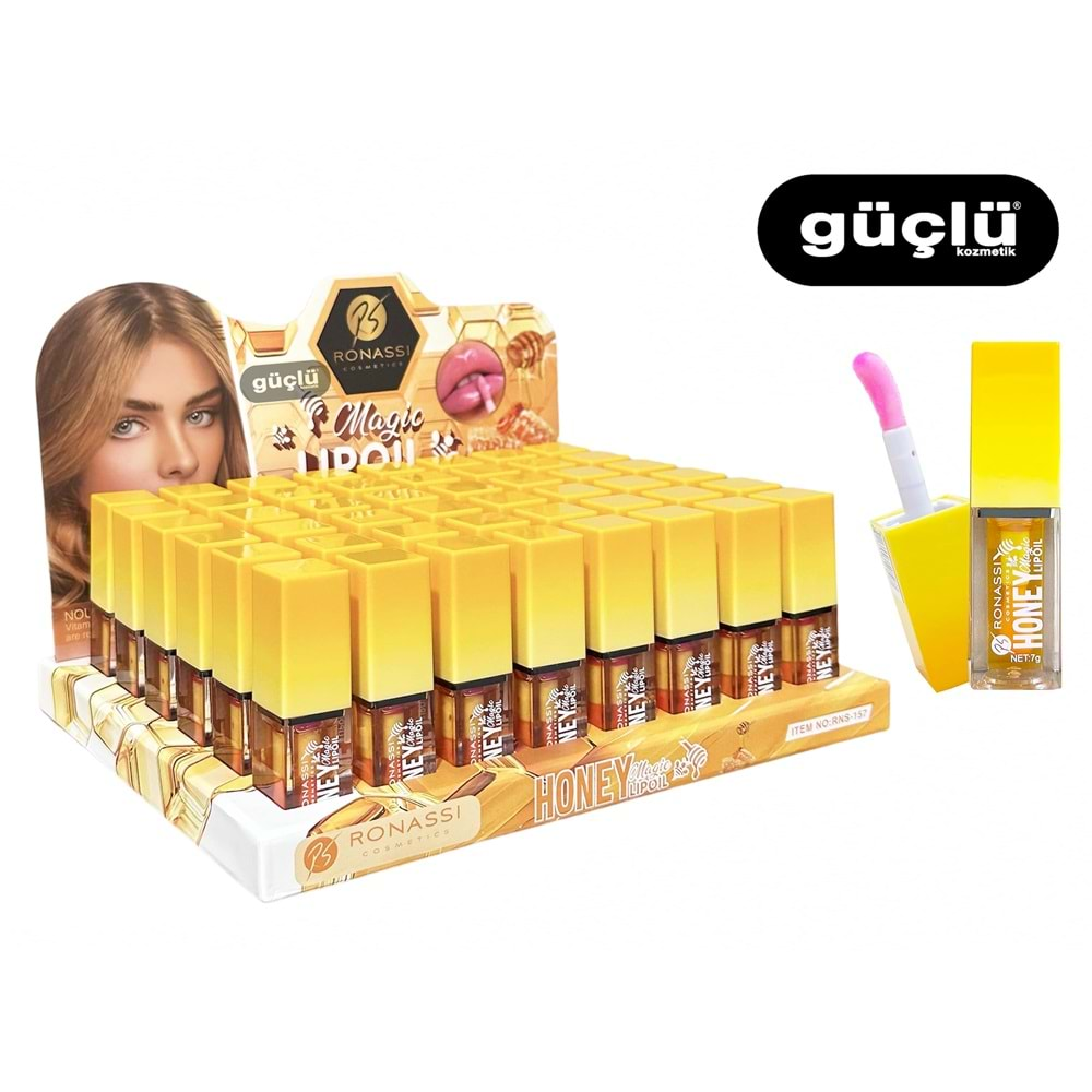 RONASSİ DUDAK PARLATICI HONEY MAGİC LİP OİL RNS 157*48Lİ