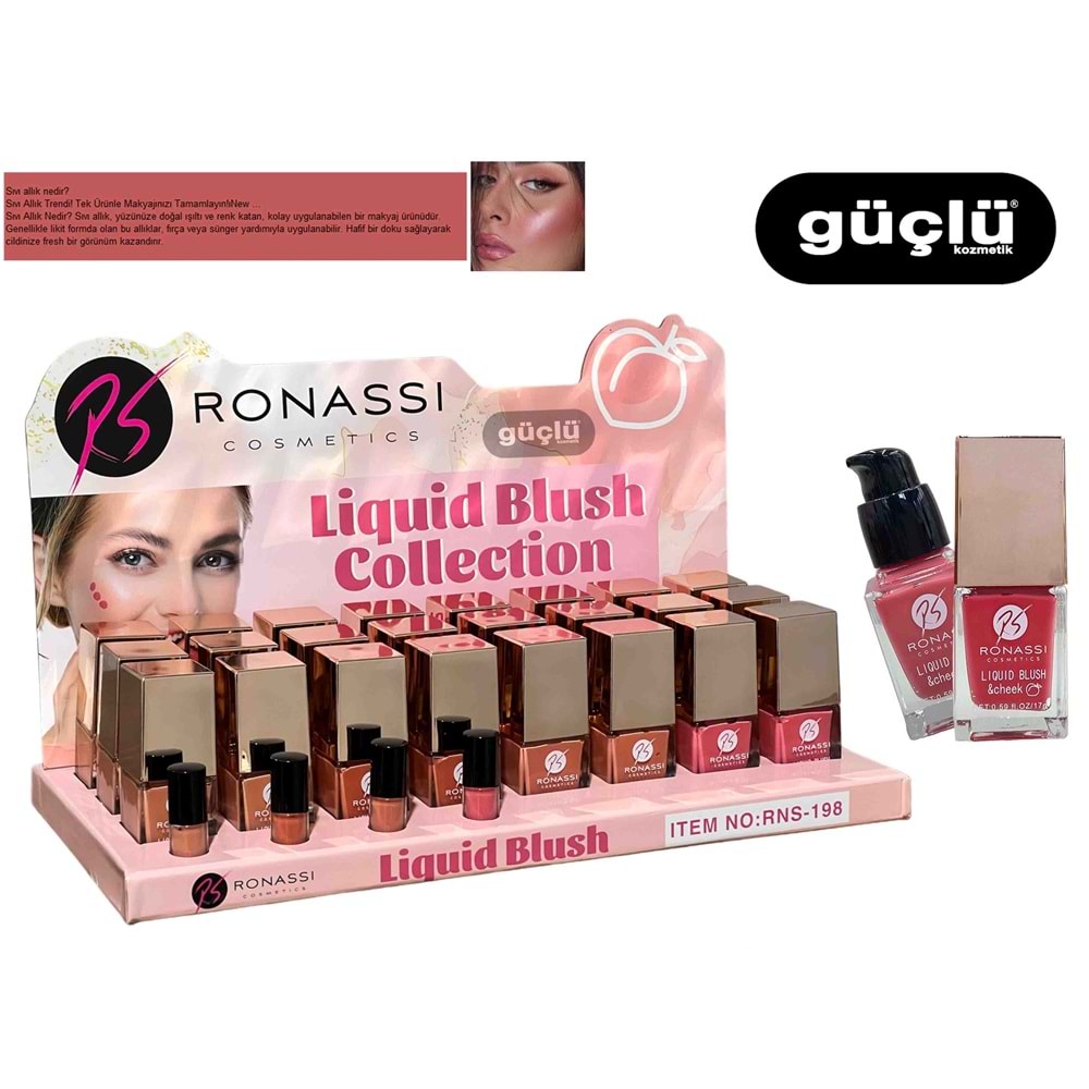 RONASSİ SIVI LİKİT ALLIK LİQUİD BLUSH RNS198*24LÜ