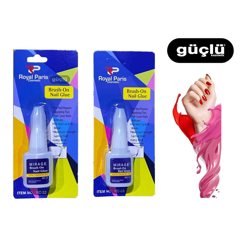 ROYAL P. FIRÇALI TIRNAK YAPIŞKANI RC33*12Lİ