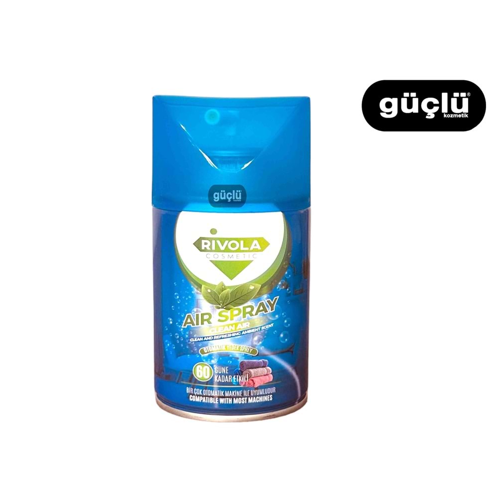 RİVOLA ODA SPREY YEDEK TÜP 250ML CLEAN AIR*12Lİ