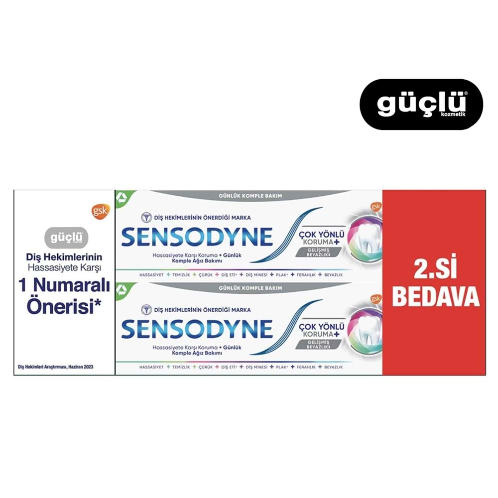 SENSODYNE DİŞ MACUNU 2X50ML ÇOK YÖNLÜ KOR. 1250*12Lİ