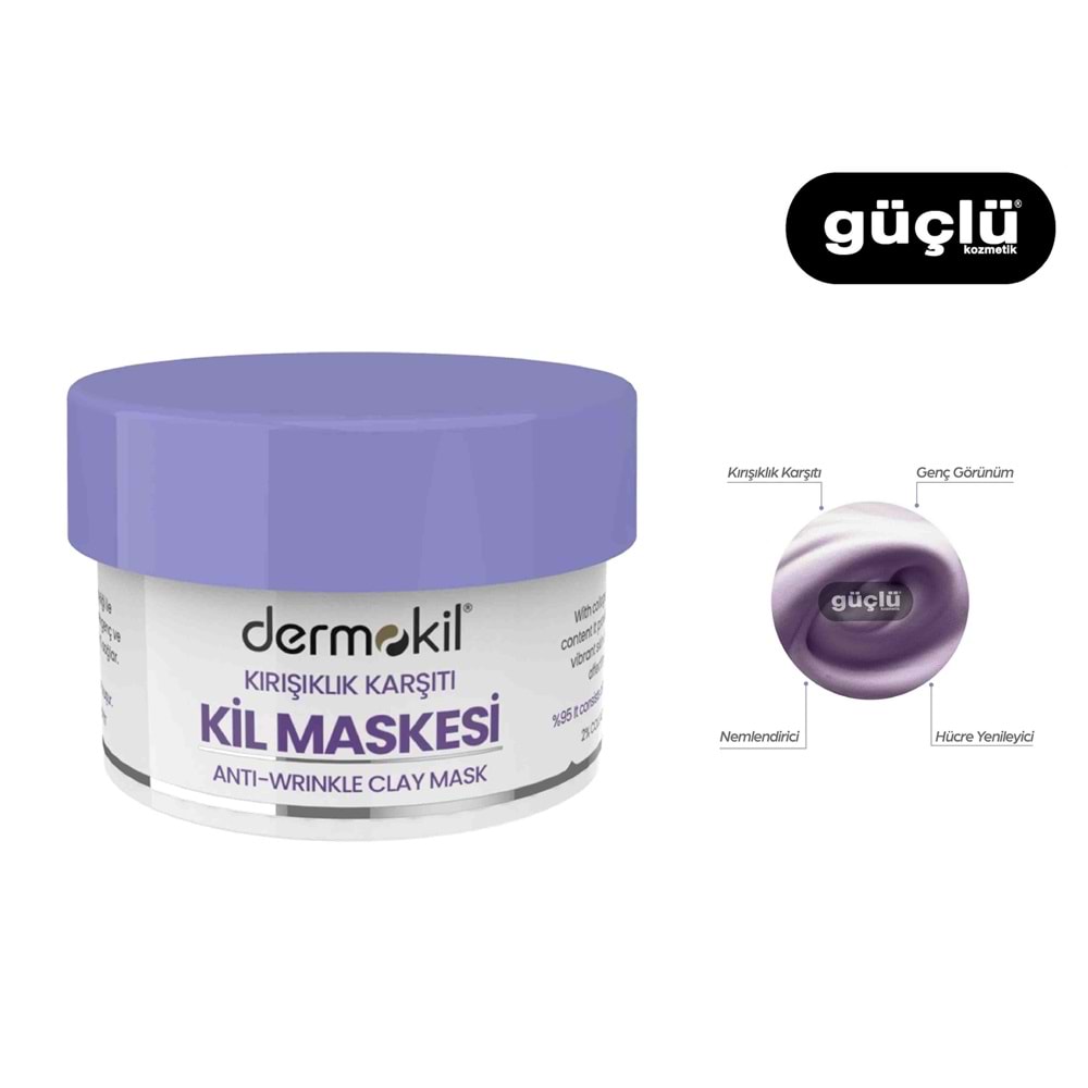 DERMOKİL KİL MASKESİ 50ML KIRIŞIKLIK KARŞITI 9695*12Lİ