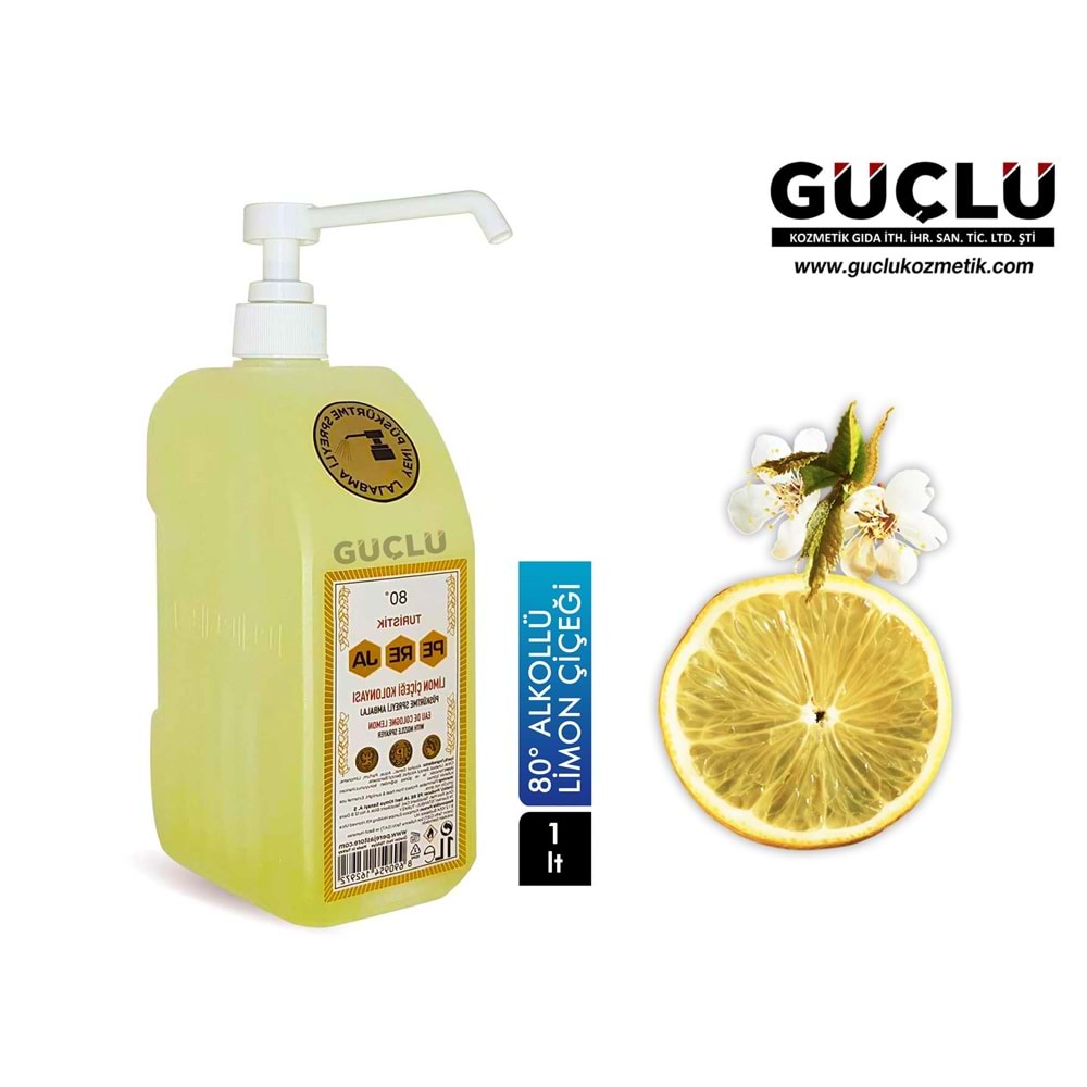 PEREJA KOLONYA 1000ML POMPALI SPREY-LİMON 2972*12Lİ