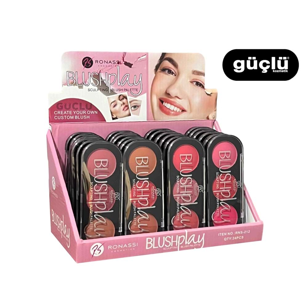 RONASSİ ALLIK BLUSHPLAY 3LÜ PALET RNS212*24LÜ