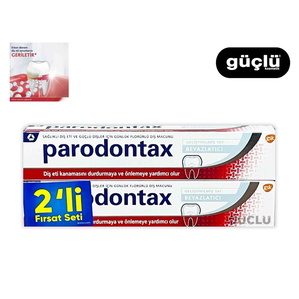 PARODONTAX DİŞ MACUNU 75ML 1+1 GELİŞ.TAT&BEYAZ.2793*12Lİ