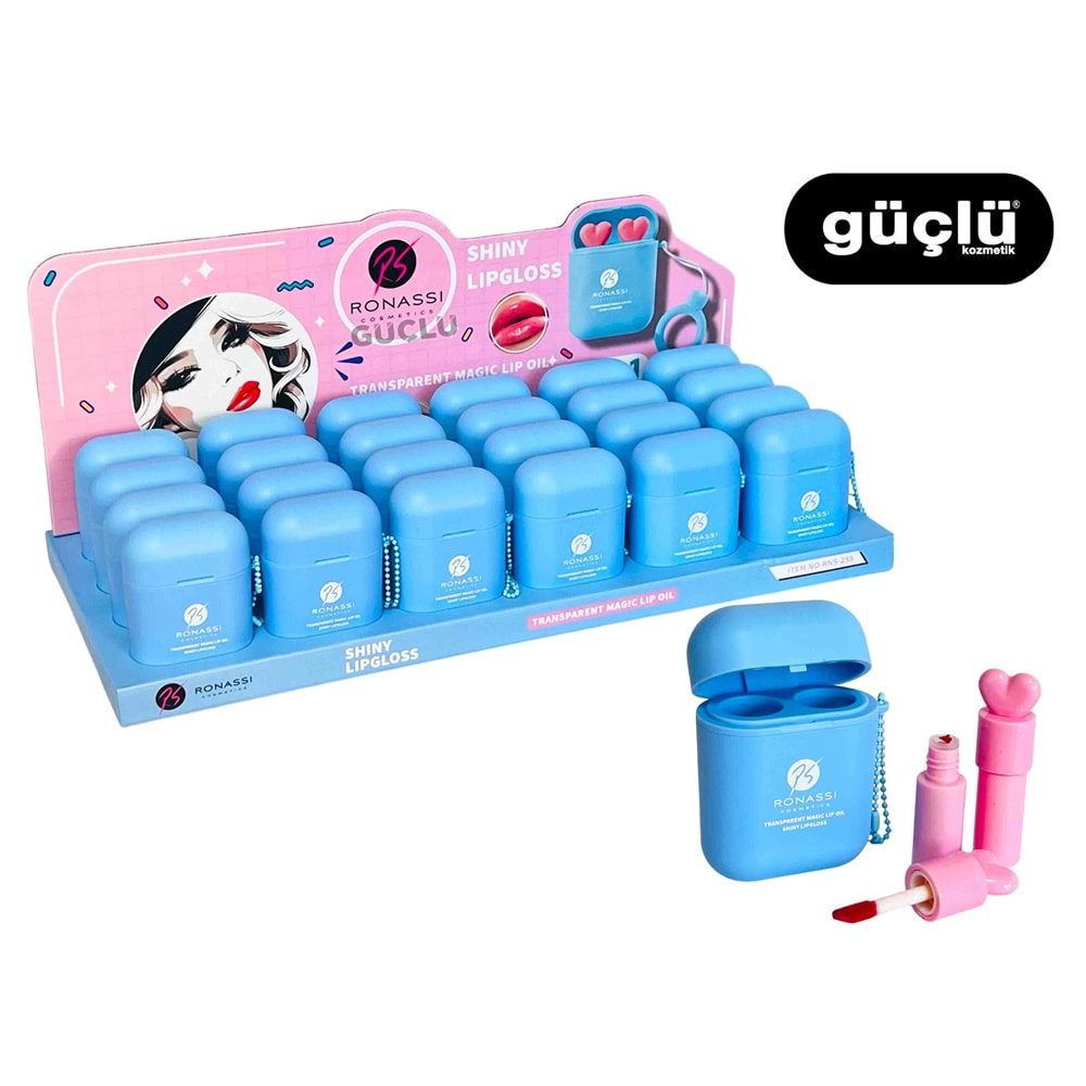 RONASSİ LIP GLOSS SHINY 2Lİ TRANS.MAGIC LIP OIL RNS255*24LÜ