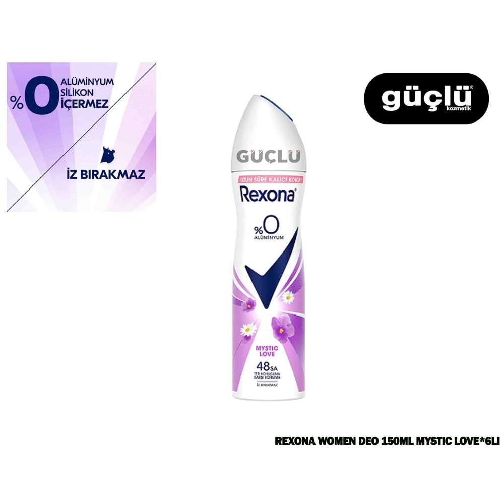 REXONA WOMEN DEO 150ML MYSTIC LOVE*6LI