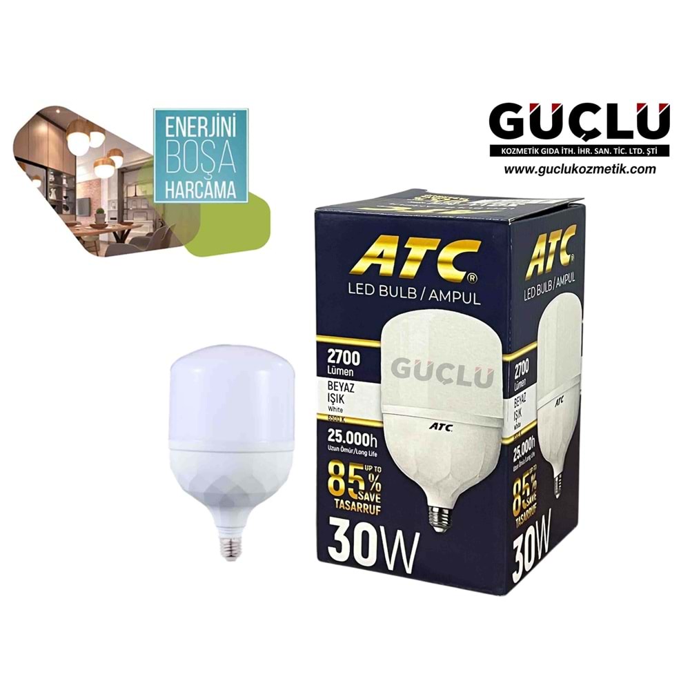 ATC LED AMPUL BEYAZ 30W*50Lİ