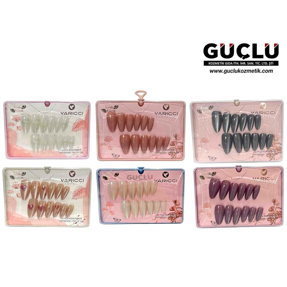 YARICCI TAKMA TIRNAK KEDİ GÖZ YRC417*12Lİ