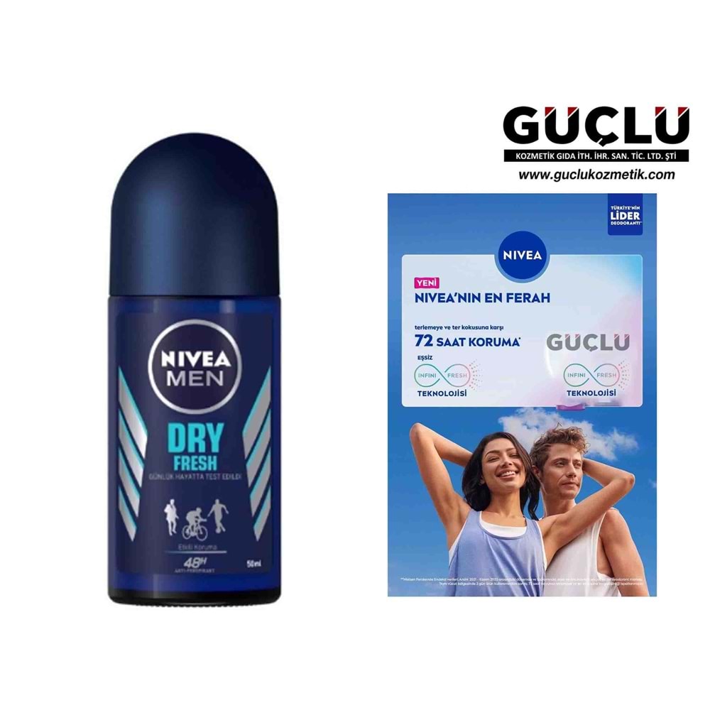 NİVEA ROLL-ON MEN 50ML DRY FRESH*6LI