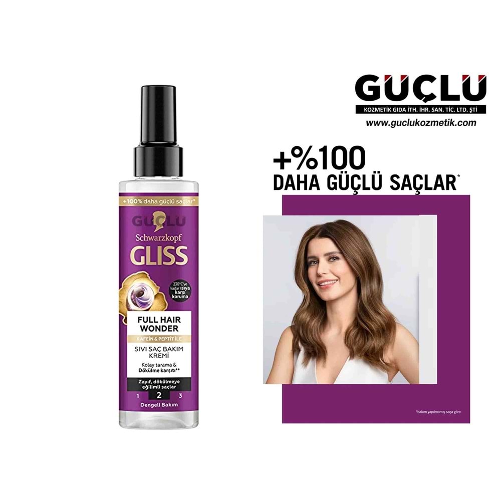 GLİSS SIVI SAÇ KREMİ 200ML FULL HAİR WONDER*6LI
