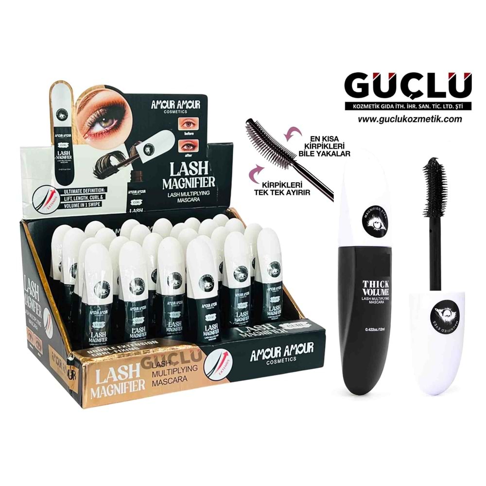 AMOUR A. MASKARA LASH MAGNIFIER SİYAH BEYAZ NO:3801*24LÜ