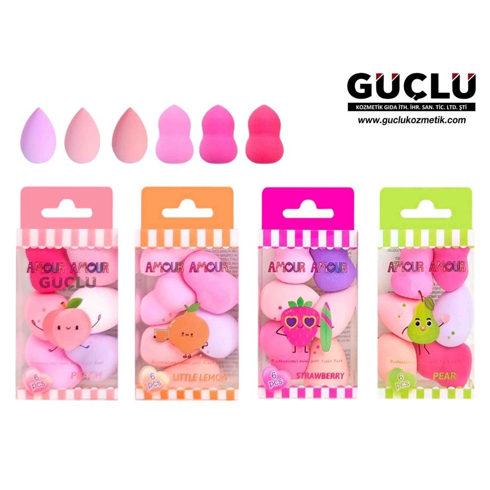AMOUR A. MAKYAJ SÜNGERİ 6LI KÜÇÜK SR105*12Lİ