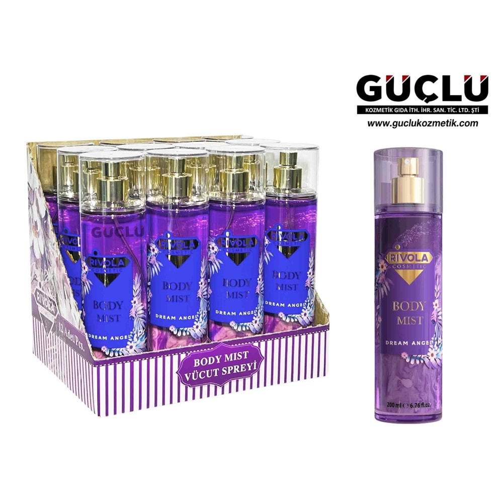 RİVOLA VÜCUT SPREYİ (BODY MİST) 200ML DREAM ANGEL*12Lİ