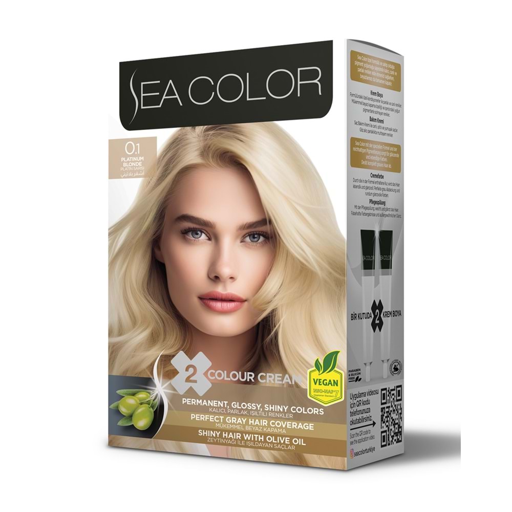 SEA COLOR SAÇ BOYASI 0.1 PLATİN SARISI*24LÜ