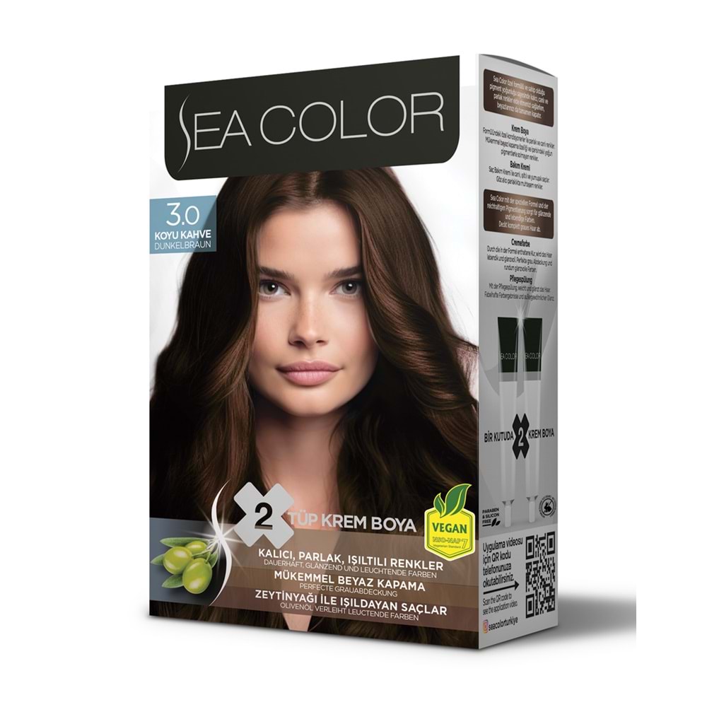 SEA COLOR SAÇ BOYASI 3.0 KOYU KAHVE *24LÜ